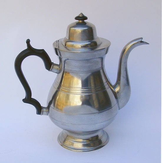 A Fine Pewter Coffeepot by Allen Porter