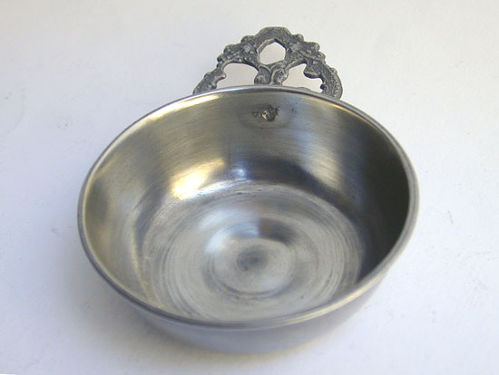 Unmarked Richard Lee Pewter Taster Porringer 4