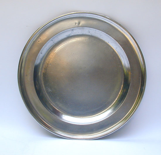 An Export Pewter Platter by Robert Bush