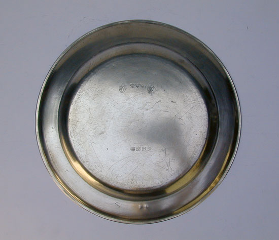 An Export Pewter Platter by Robert Bush