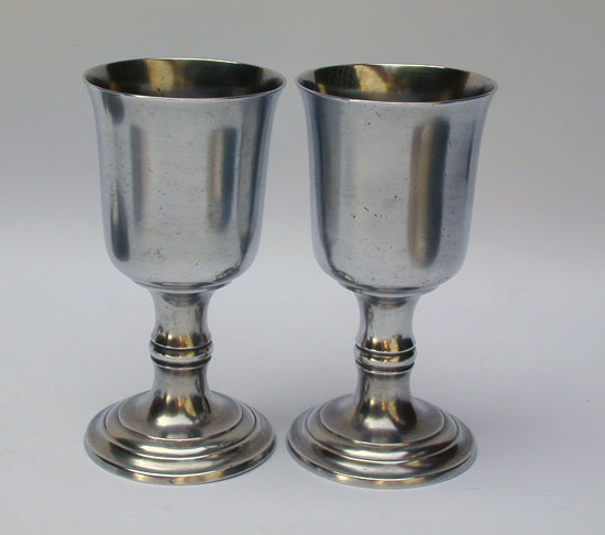 A Pair of Unmarked Boardman Tall Chalices