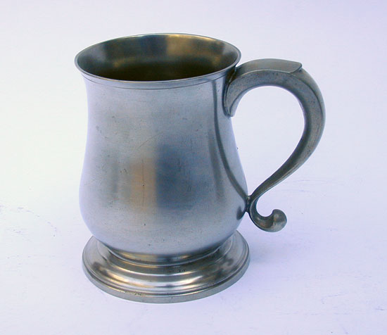 A Export Pewter Pint Tulip Mug by Edgar Curtis & Co