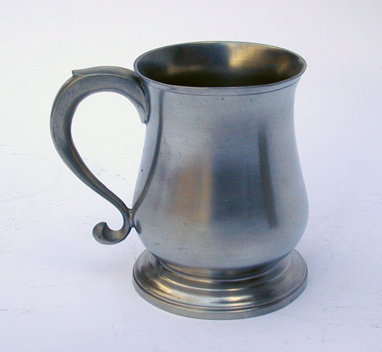 A Export Pewter Pint Tulip Mug by Edgar Curtis & Co