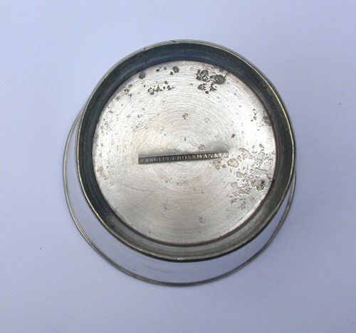 A Scarce Antique American Pewter Beaker by Babbitt Crossman & Co