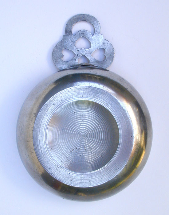 An Unmarked Large Heart Handle Porringer