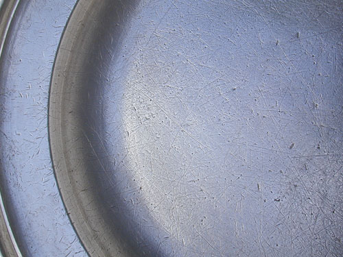 A Well Used Export Pewter Plate by Townsend & Compton