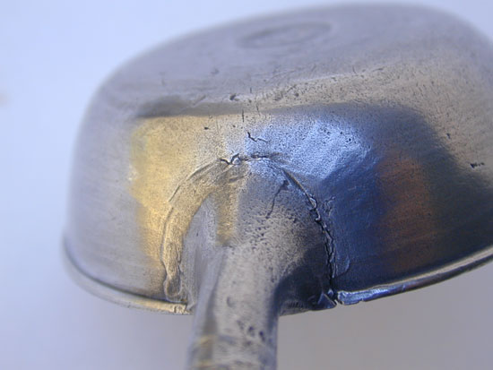 A Scarce Unmarked Pewter Taster Ladle by the Richard Lees