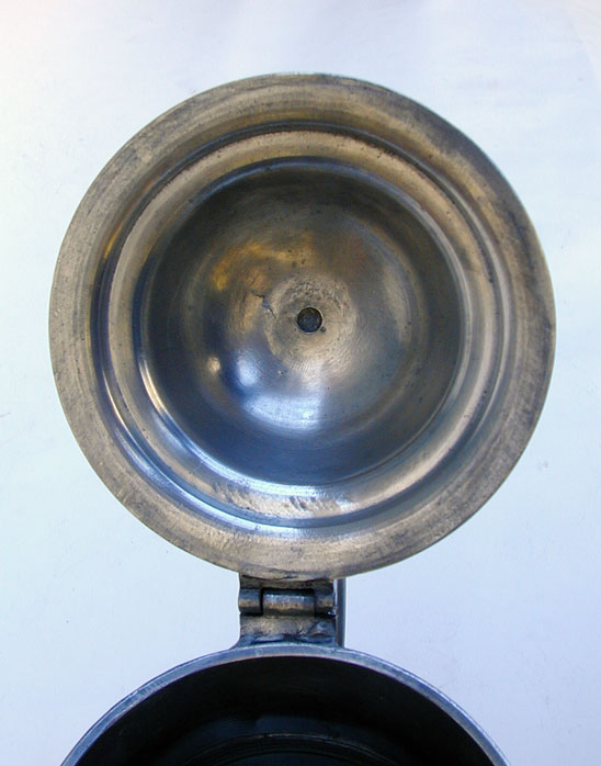 A Tall Antique Pewter Flagon by Israel Trask