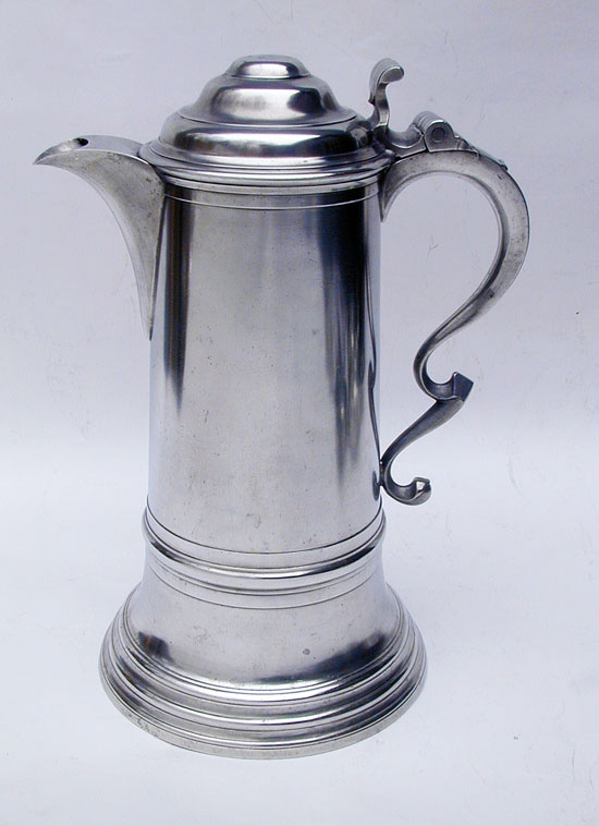 A Handsome Three Quart Boardman & Co. Pewter Communion Flagon