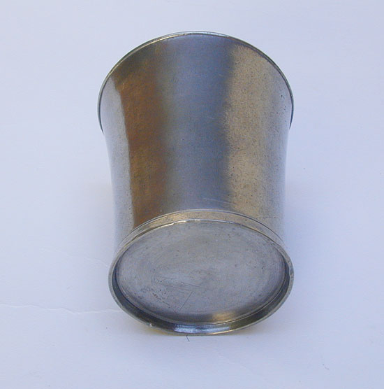 A Scarce Southern Pewter Beaker by Samuel Kilbourn