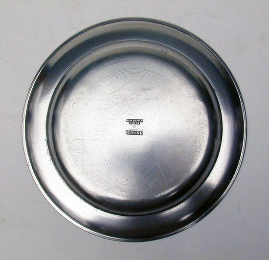 Near Mint Pewter Plate by Boardman & Hart.