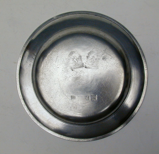 Pewter Plate by Joseph Danforth, Sr.