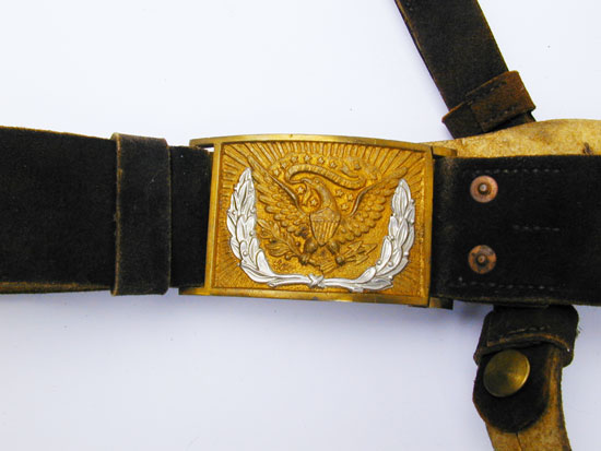 A Pattern 1851 Civil War Cavalry Buff Belt Set