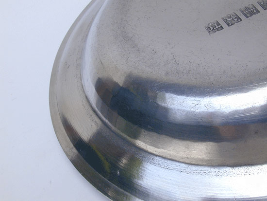 An Export Pewter Soup Plate by Townsend & Compton