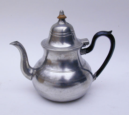 An Export Pewter Teapot by Crane & Stinson