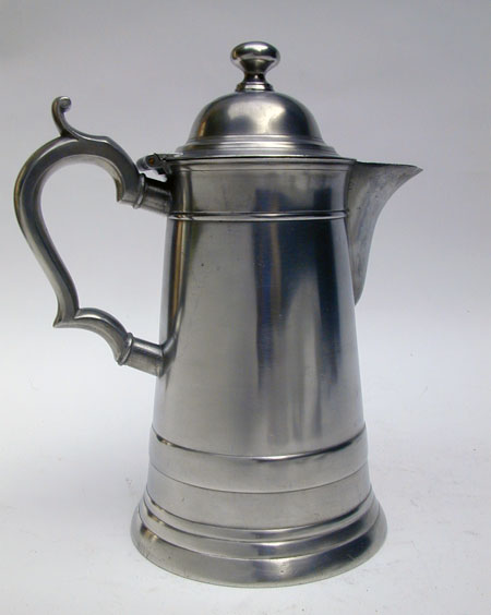 A Pewter Church Flagon by Eben Smith