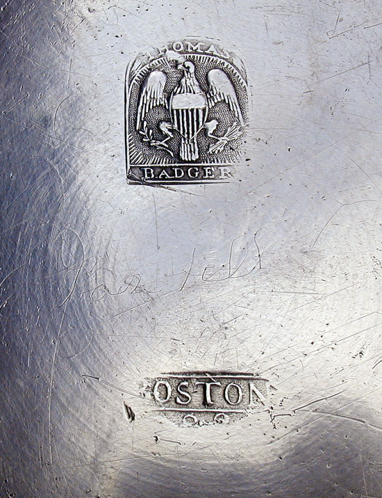 An Outstanding Set of 4 Thomas Badger Pewter Plates