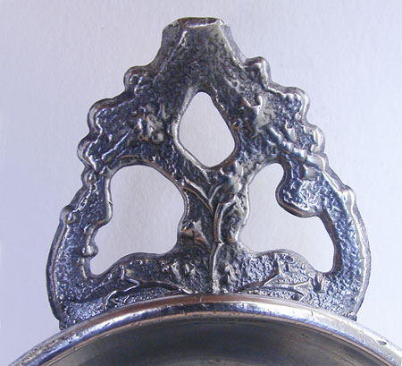 An Unmarked Pewter Taster Porringer by Richard Lee Jr.