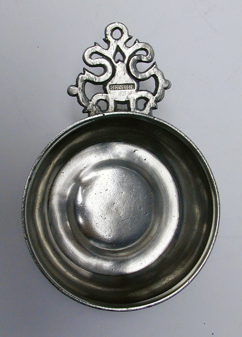 An Old English Handle Porringer by TD & SB