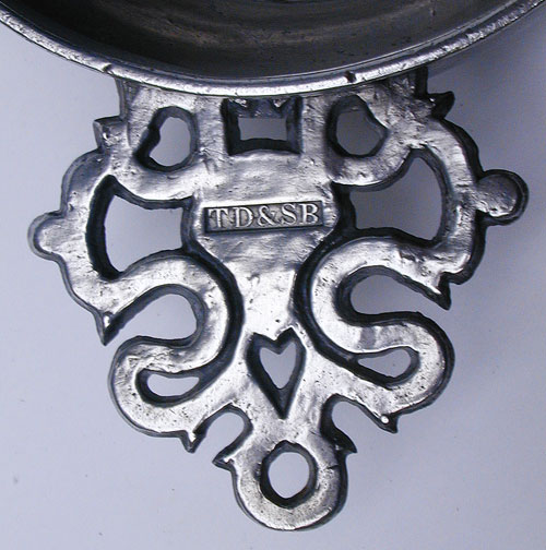 An Old English Handle Porringer by TD & SB