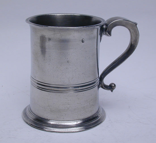 A Scottish Domestic Pint Pewter Mug by James Moyes