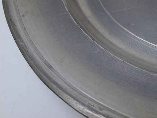 A Single Reed Rim Pewter Plate by Robert Palethorp Jr.