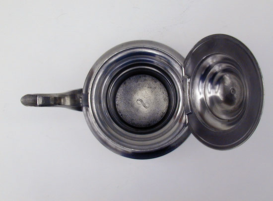 An Inverted Mold Pewter Teapot by Daniel Curtiss