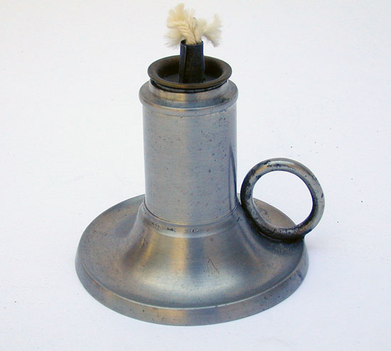 A Cylindrical Font Flared Base Whale Oil Lamp